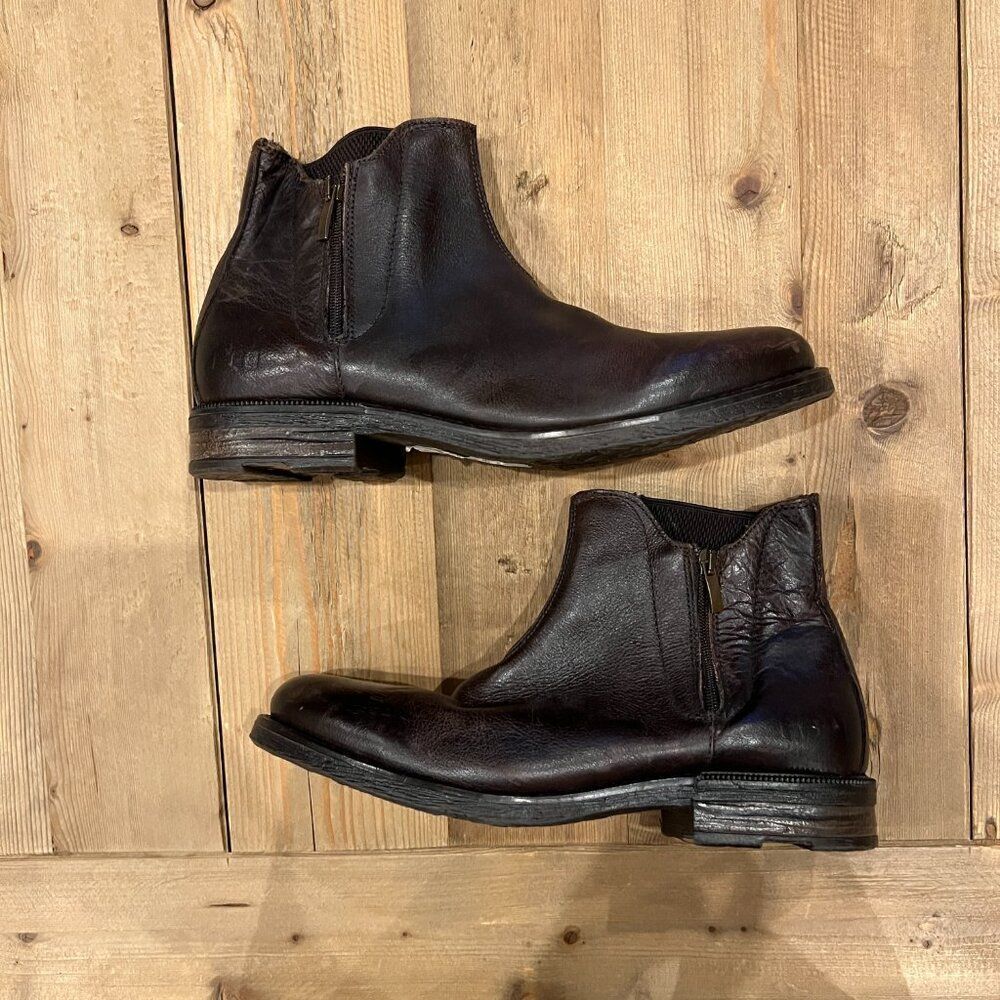 Bed Stu Men's Zaro Size Zip Pull On Italian Made Leather Boots NWT Size 10.5